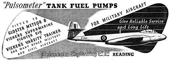 Pulsometer Aero Engine Fuel Pumps 1950                           