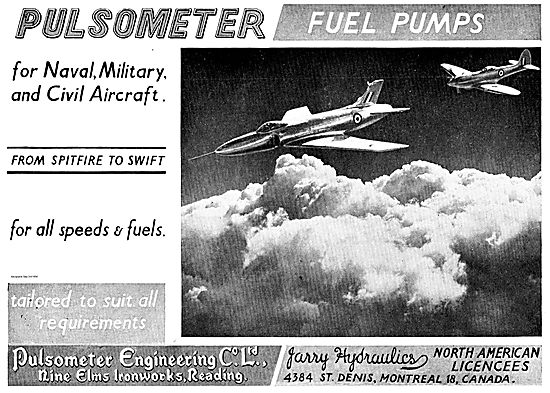 Pulsometer Fuel Pumps For Aero Engines. Spitfire To Swift.       