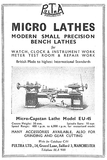 Pultra Micro Lathes EU-45                                        