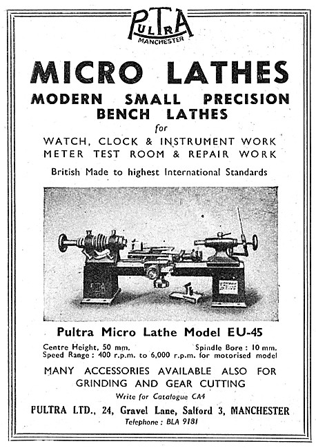 Pultra Micro Lathes                                              