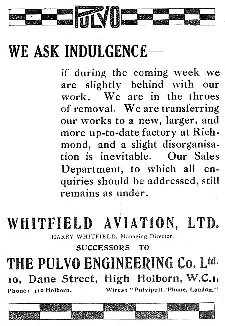 Pulvo Engineering Co Ltd - Whitfield Aviation Ltd                