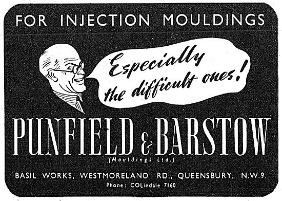 Punfield & Barstow Injection Mouldings 1942 Advert               