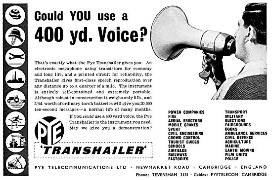 Pye Loud Hailer - Pye Transhailer                                