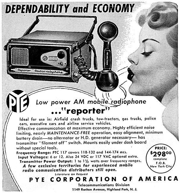 Pye AM Mobile Radiotelephone - Pye Reporter                      