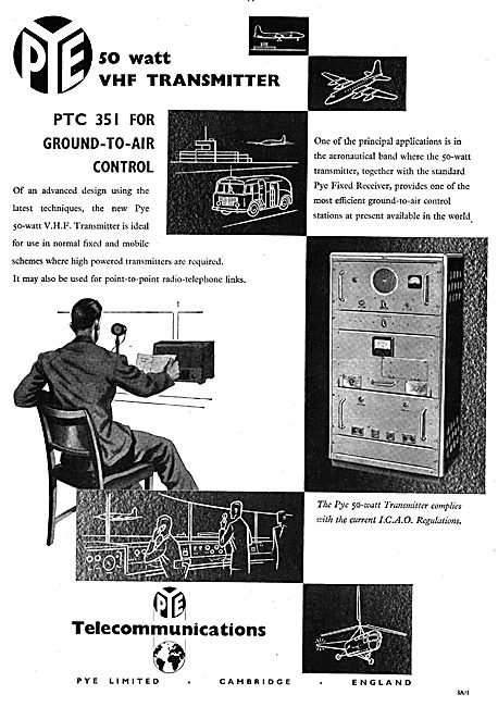 Pye 50 Watt VHF Transmitter PTC 351 For Ground To Air Control    