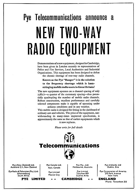 Pye Two Way Radio Equipment                                      