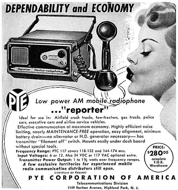 Pye Reporter Mobile AM Radiotelephone                            