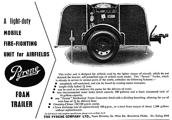 Pyrene Light Duty Airfield Mobile Fire Fighting Tender           