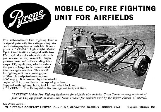Pyrene Mobile CO2 Fire Fighting Unit For Airfields - Vespa       