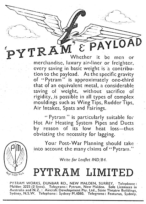 Pytram Laminated Fibre Aircraft Components                       