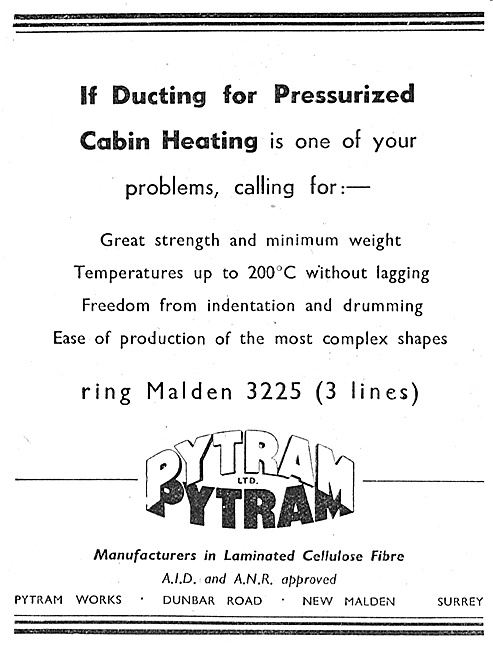 Pytram Laminated Fibre Aircraft Components - Ducting             