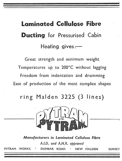 Pytram Laminated Cellulose Fibre Ducting 1948                    