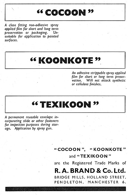 R.A.Brand Spray Packaging System  - COCOON, KOONOTE, TEXICOON    