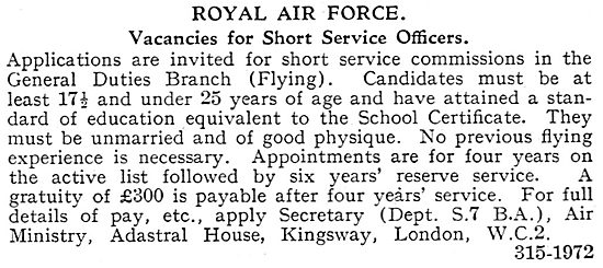 RAF Recruitment: Short Service Officers GD (Flying)              