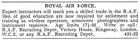 RAF Recruitment - Aircrew & Tradesmen                            