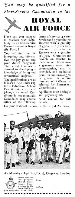 RAF Recruitment : Short Service Aircrew                          