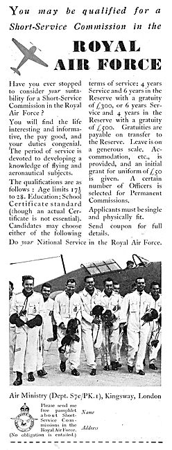 RAF Recruitment : Short Service Aircrew                          