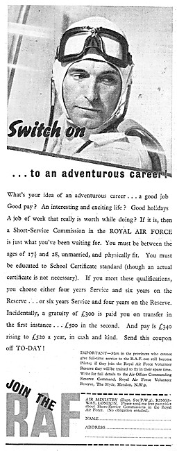 RAF Recruitment. Aircrew 1939                                    
