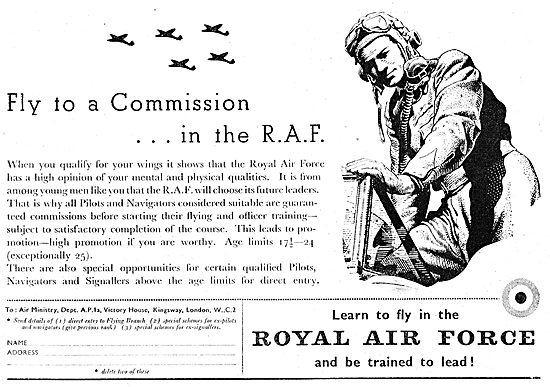 RAF Recruitment - Aircrew Commissions                            