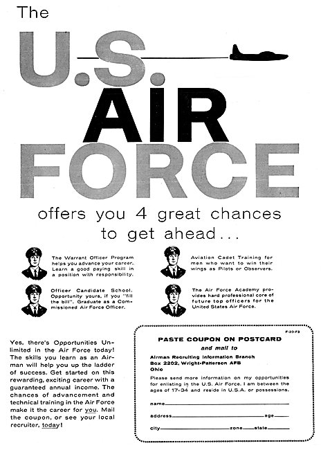 USAF - U.S.Air Force Recruitment 1956                            