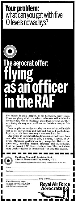 RAF Recruitment 1970                                             