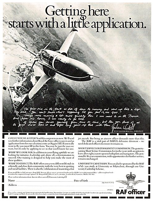 RAF Recruitment: Getting Here Starts With A Little Application.  