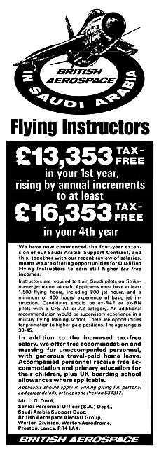 RAF Recruitment : British Aeropsace BAe RSAF Contracts 1979      