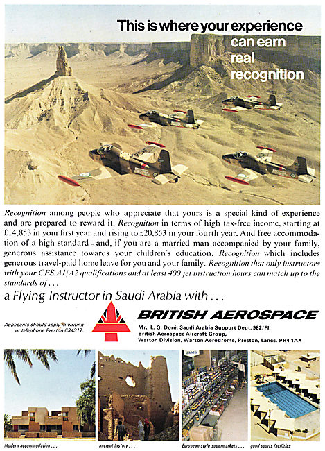 RAF Recruitment - British Aeropsace BAe RSAF Contracts 1979      