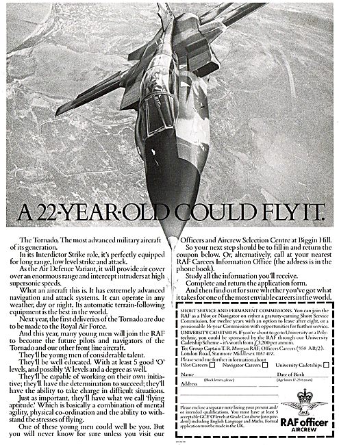 RAF Recruitment: - A 22 Year Old Could Fly It...                 