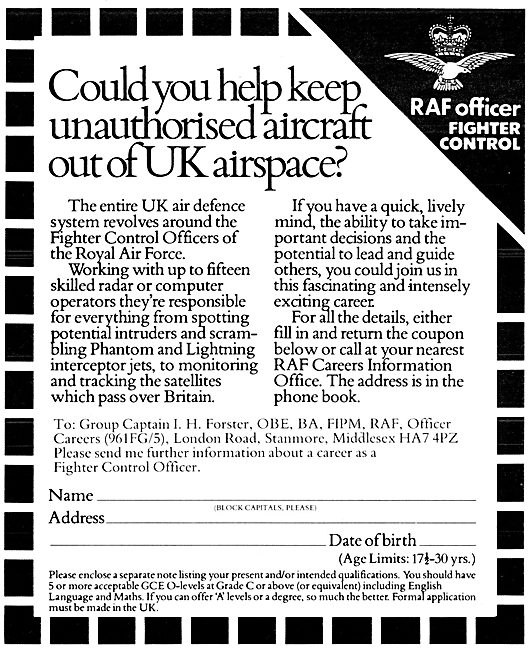 RAF Recruitment - Fighter Control                                