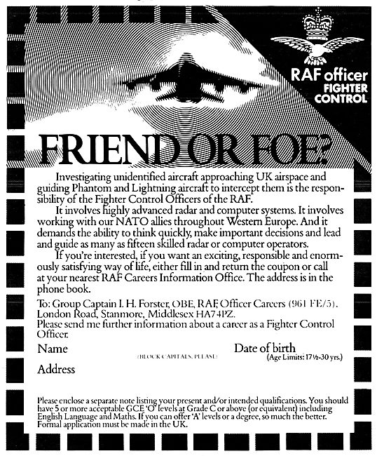 RAF Recruitment Fighter Controller                               
