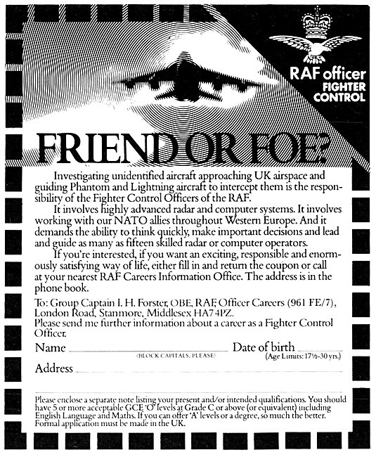 RAF Recruitment RAF Officer Fighter Control                      
