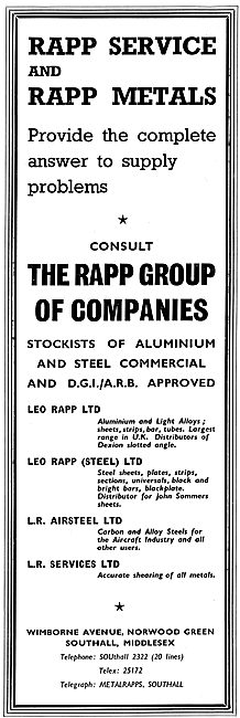 Leo Rapp - Aluminium For The Aircraft Industry                   