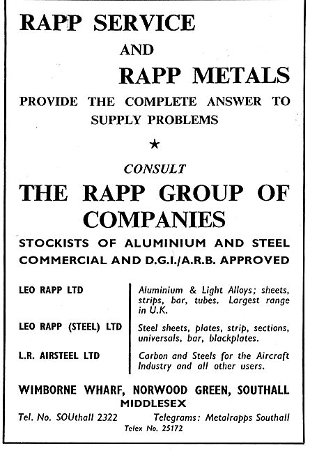 Leo Rapp - DGI/ARB Metals For The Aircraft Industry              