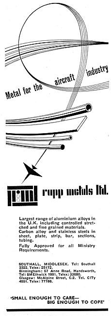Rapp Metals. Metals For The Aircraft Industry                    