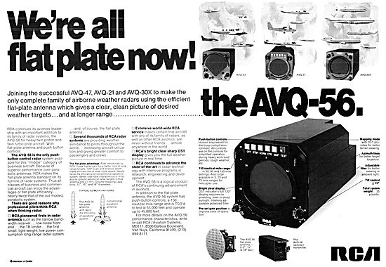RAC Aircraft Weather Radar AVQ AVQ-30X                           