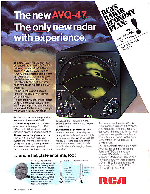 RCA  AVQ-47 Weather Radar                                        