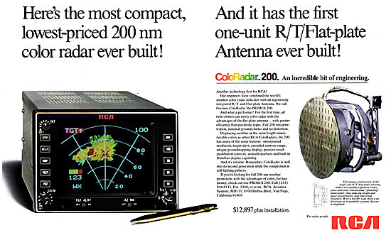 RCA ColoRadar 200 Weather Radar RCA Primus 200                   