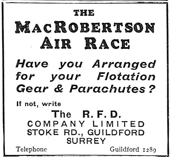 RFD Flotation Gear And Dinghies - MacRoberston Air Race          