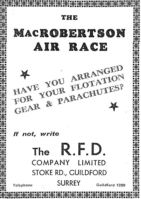 RFD Flotation Gear And Dinghies - MacRoberston Air Race          