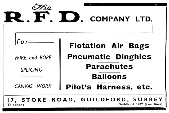 RFD Dinghies, Parachutes & Balloons                              