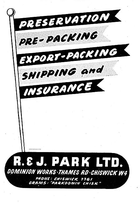 R & J Park. Export Packing For The Aviation Industry             