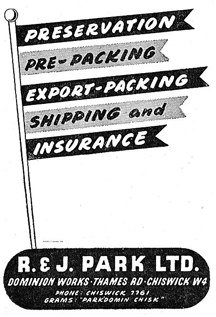 R & J Park Export Packing & Shipping For The Aircraft Industry   