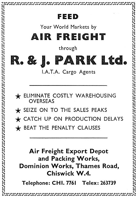 R & J Park Export-Packing & Shipping. IATA Cargo Agents          