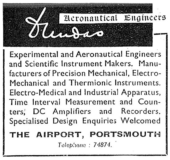 R.K.Dundas Portsmouth. Aeronautical Engineers. 1943              