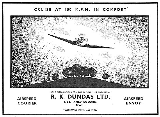 R.K.Dundas - Sole Airspeed Distributors For UK & India           