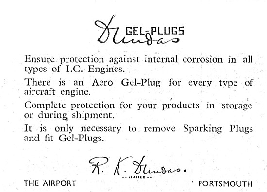 R.K.Dundas Aircraft Sales - GEL-Plugs                            