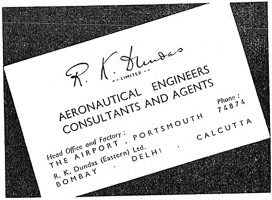 R.K.Dundas Aeronautical Engineers, Consultants & Sales Agents    