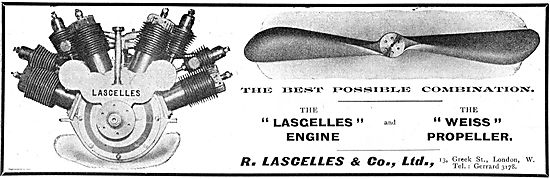 R Lascelles & Co: Lascelles Aeroplane Engine And Weiss Propeller 