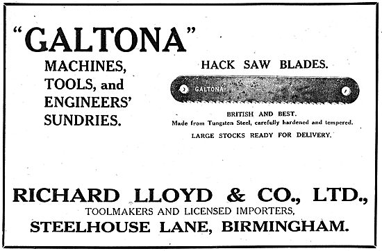 R.Lloyd & Co Ltd. - Galtona Machines, Tools & Engineers Sundries 